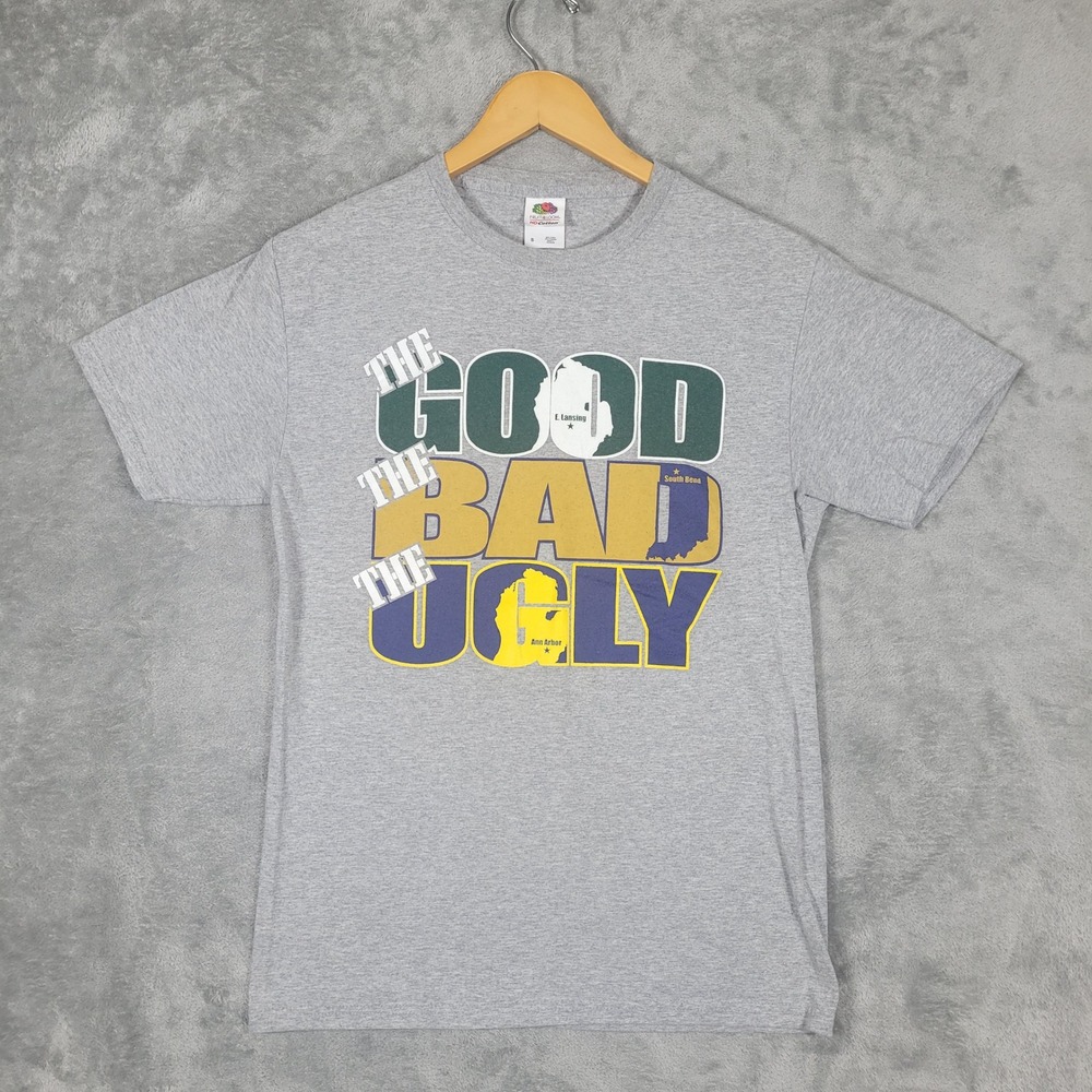 Michigan State T-Shirt Mens Small Gray The Good Bad Ugly Rivalry Tee Spartans
